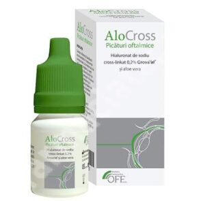 Solutie oftalmica lubrifianta AloCross, 8 ml, OFFHEALTH